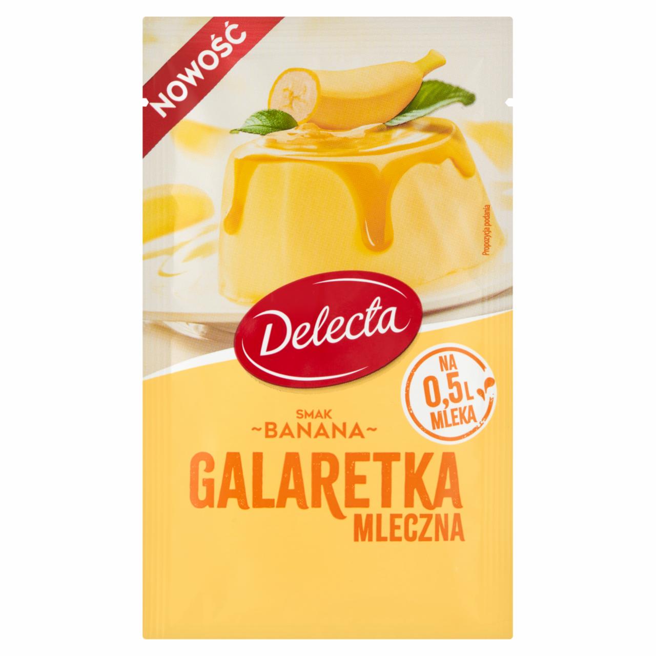 Zdjęcia - Delecta Galaretka mleczna smak banana 60 g