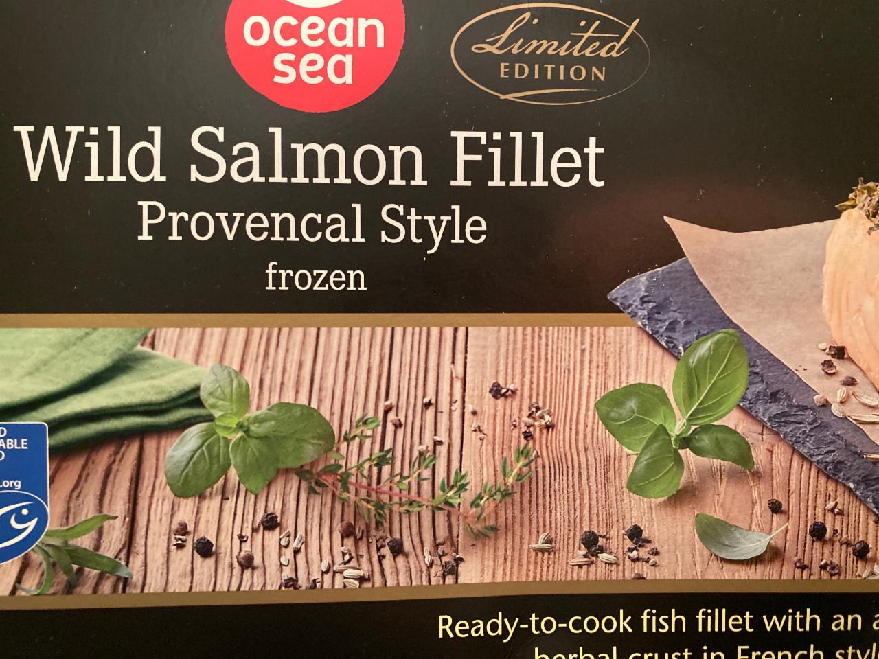 Zdjęcia - Wild salmon fillet provencal style frozen Ocean Sea