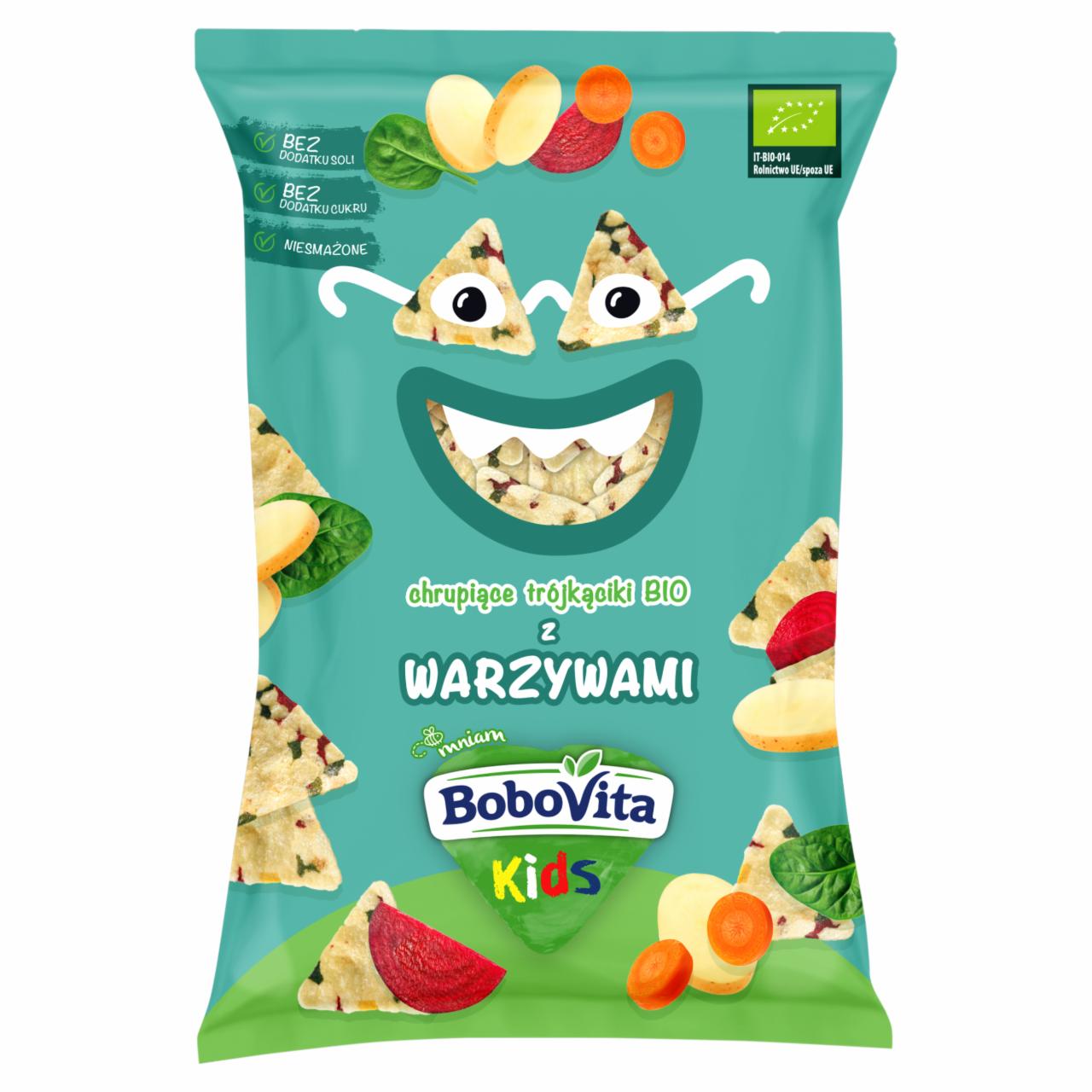 Zdjęcia - BoboVita Kids Chrupiące trójkąciki bio z warzywami po 3 roku życia 30 g