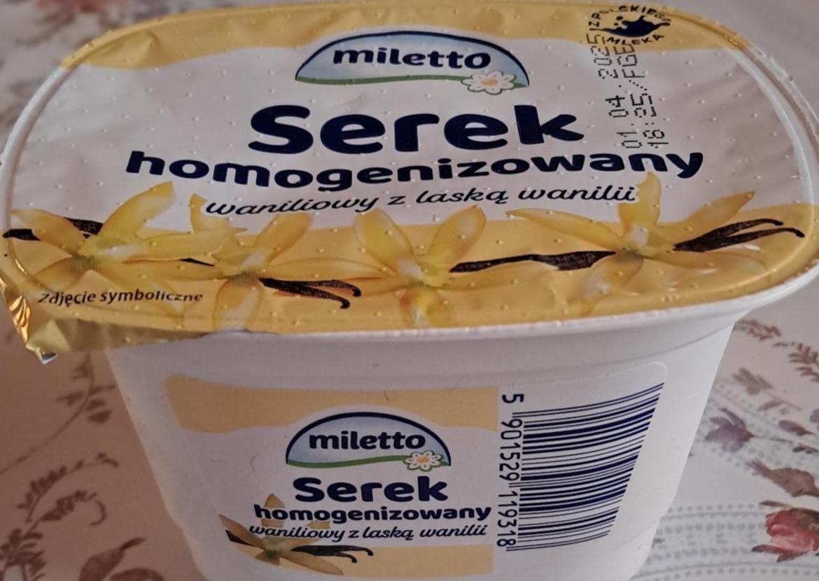 Zdjęcia - Serek homogenizowany waniliowy z laską wanilii Miletto