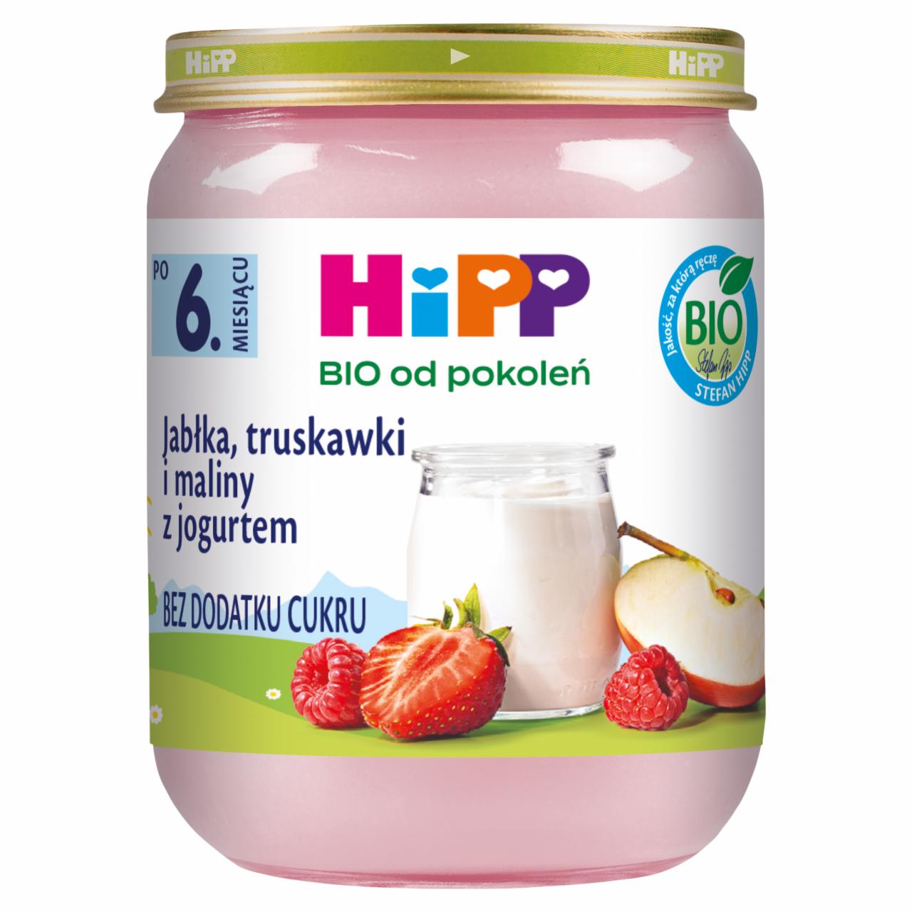 Zdjęcia - HiPP BIO Jabłka truskawki i maliny z jogurtem po 6. miesiącu 160 g