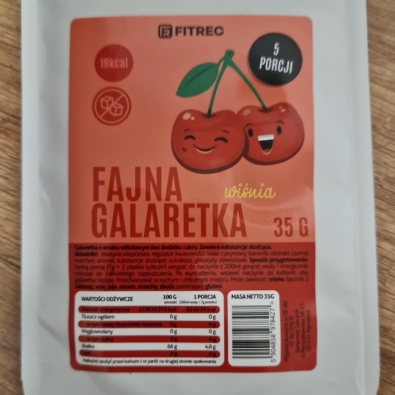 Zdjęcia - Fajna galaretka wiśnia Fitrec