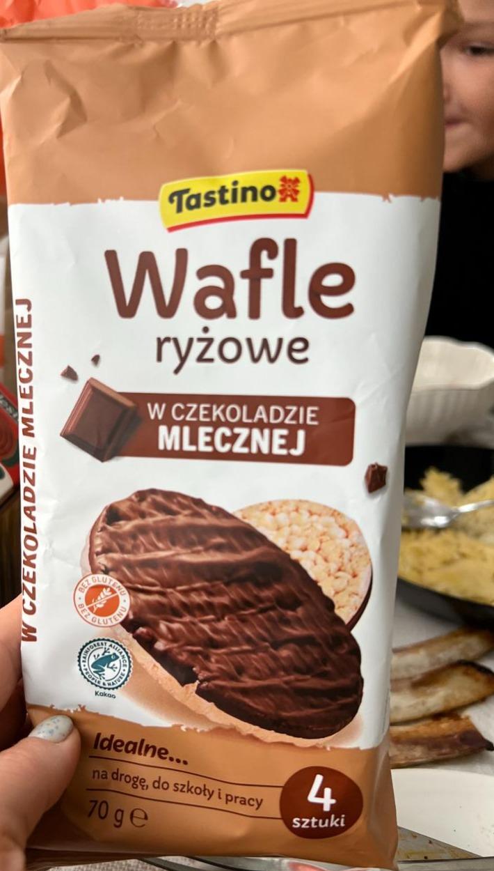 Zdjęcia - Wafle ryżowe w czekoladzie mlecznej Tastino