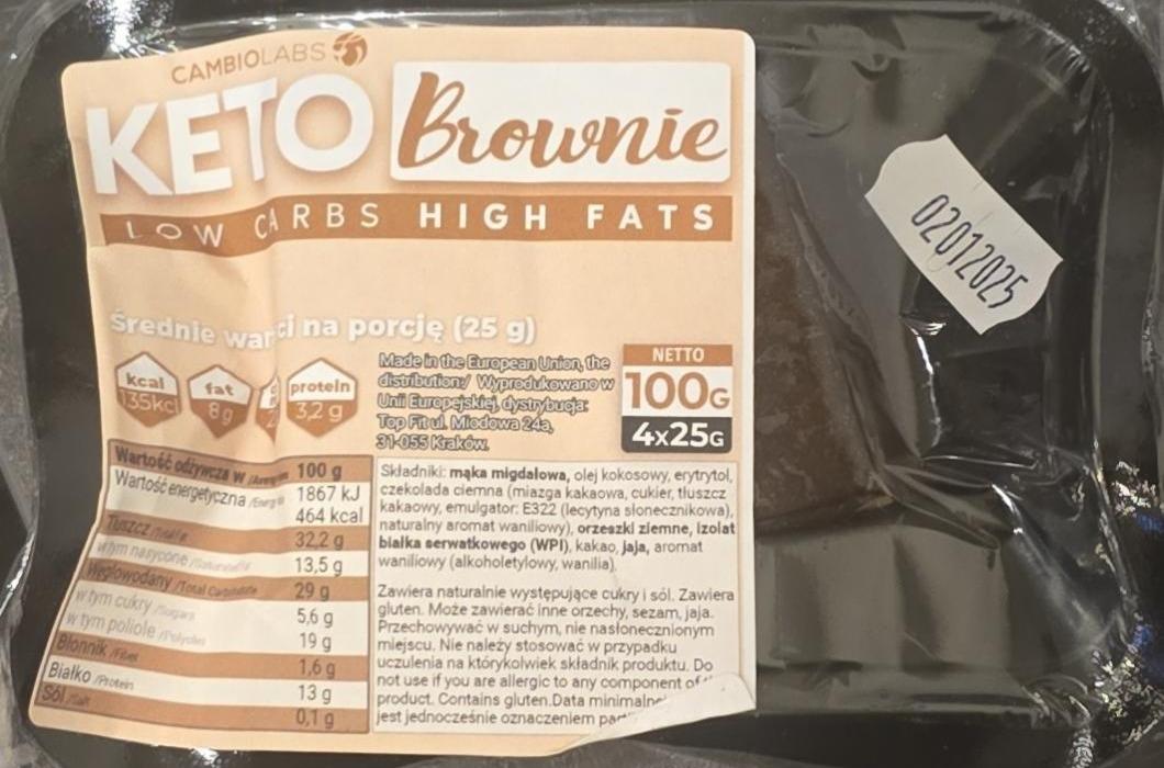 Zdjęcia - Keto brownie low carbs hight fats CambioLabs
