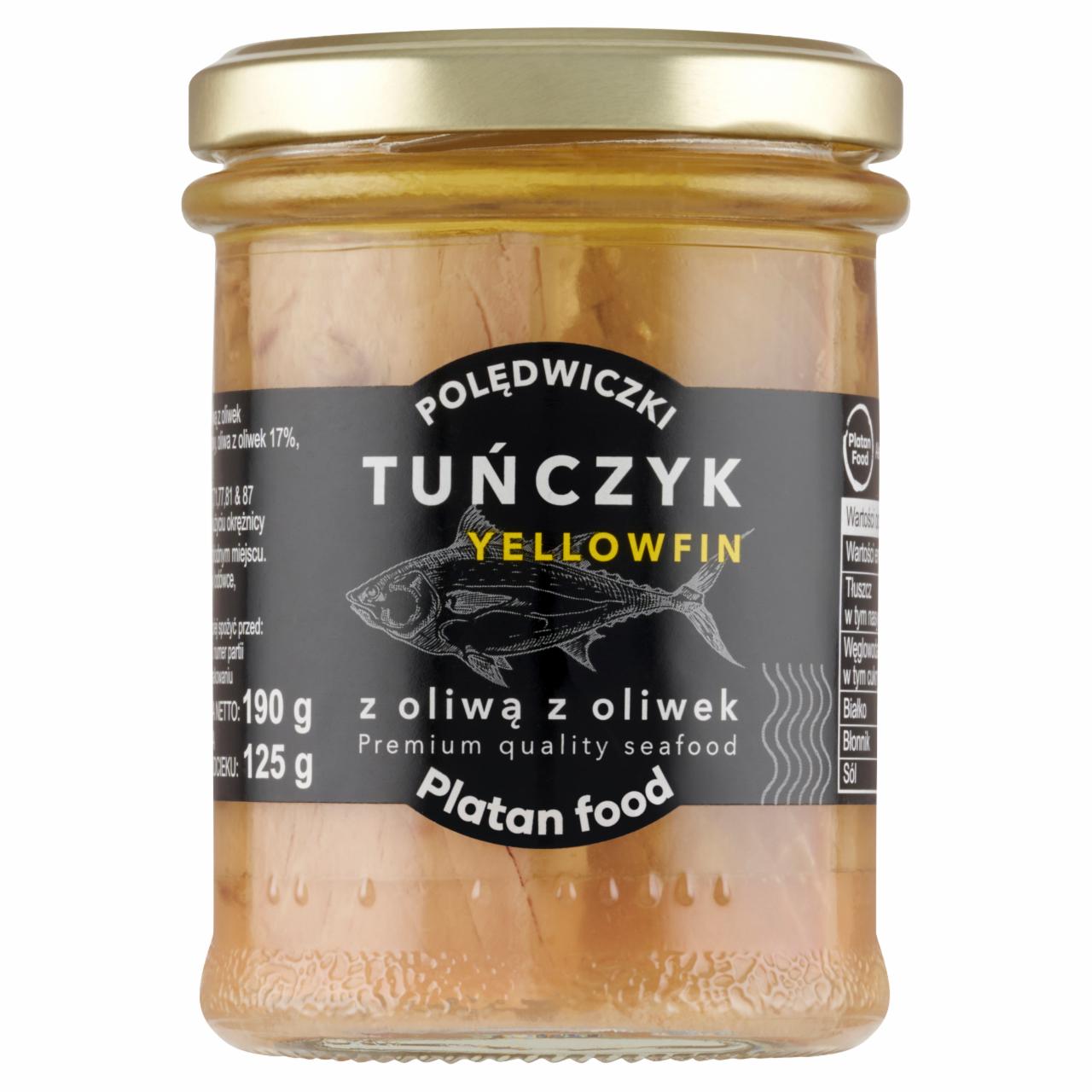 Zdjęcia - Platan Food Polędwiczki z tuńczyka yellowfin z oliwą z oliwek 190 g