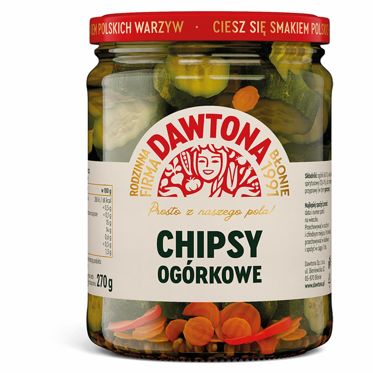 Zdjęcia - Dawtona Chipsy ogórkowe 520 g