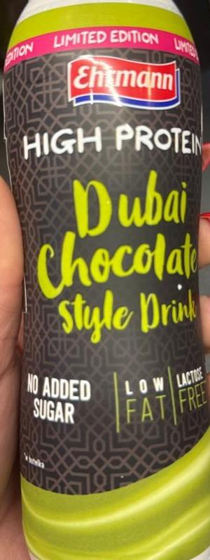 Zdjęcia - High protein dubai chocolate style drink Ehrmann