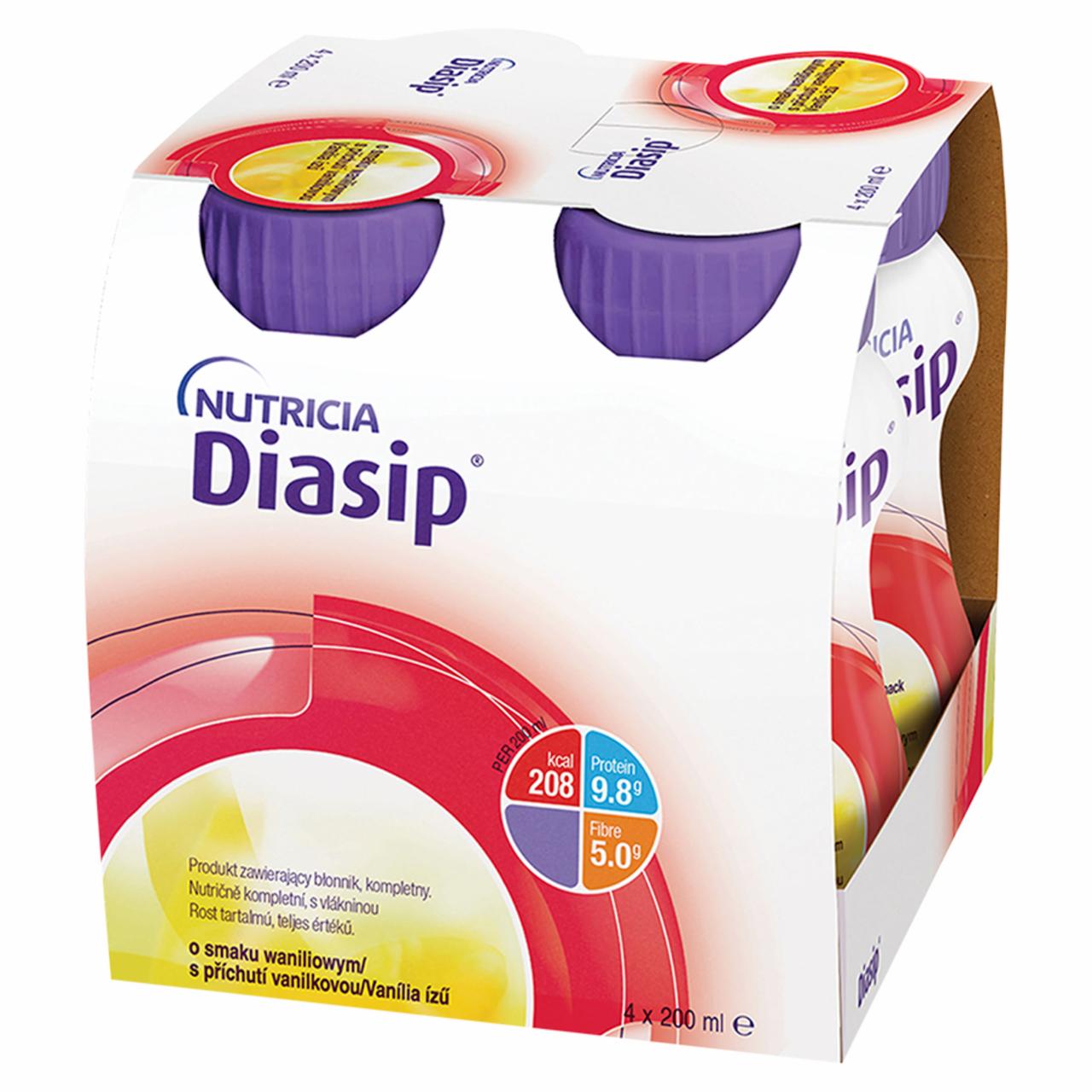 Zdjęcia - Diasip Żywność specjalnego przeznaczenia medycznego wanilia 4 x 200 ml