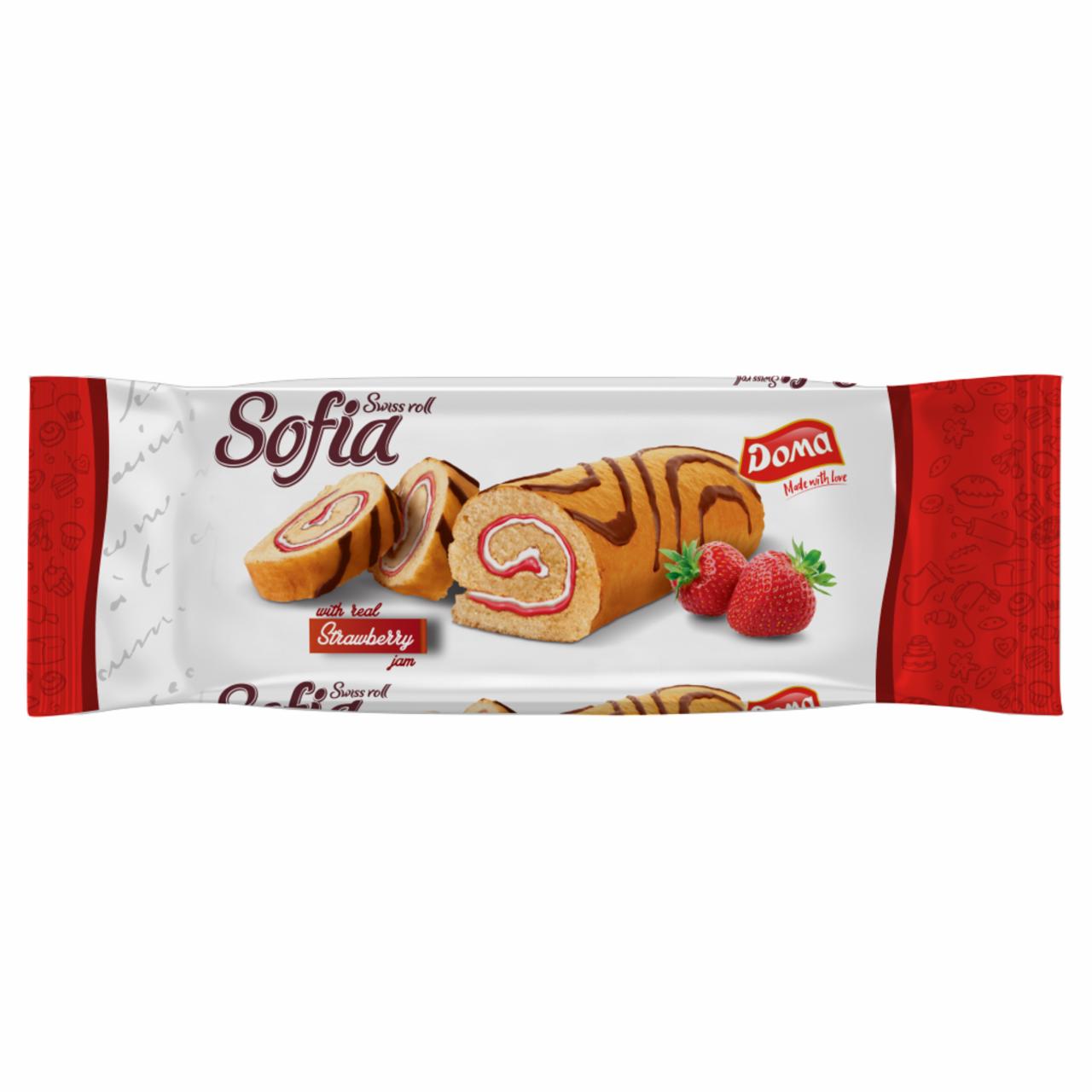 Zdjęcia - Doma Sofia Rolada z ciasta biszkoptowego z nadzieniem truskawkowym 200 g