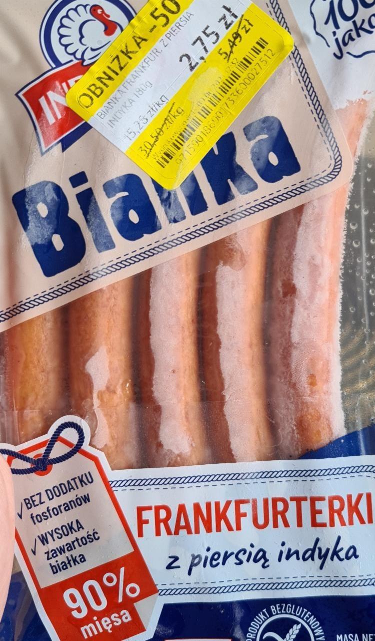 Zdjęcia - Indykpol Bianka Frankfurterki z piersią indyka 180 g