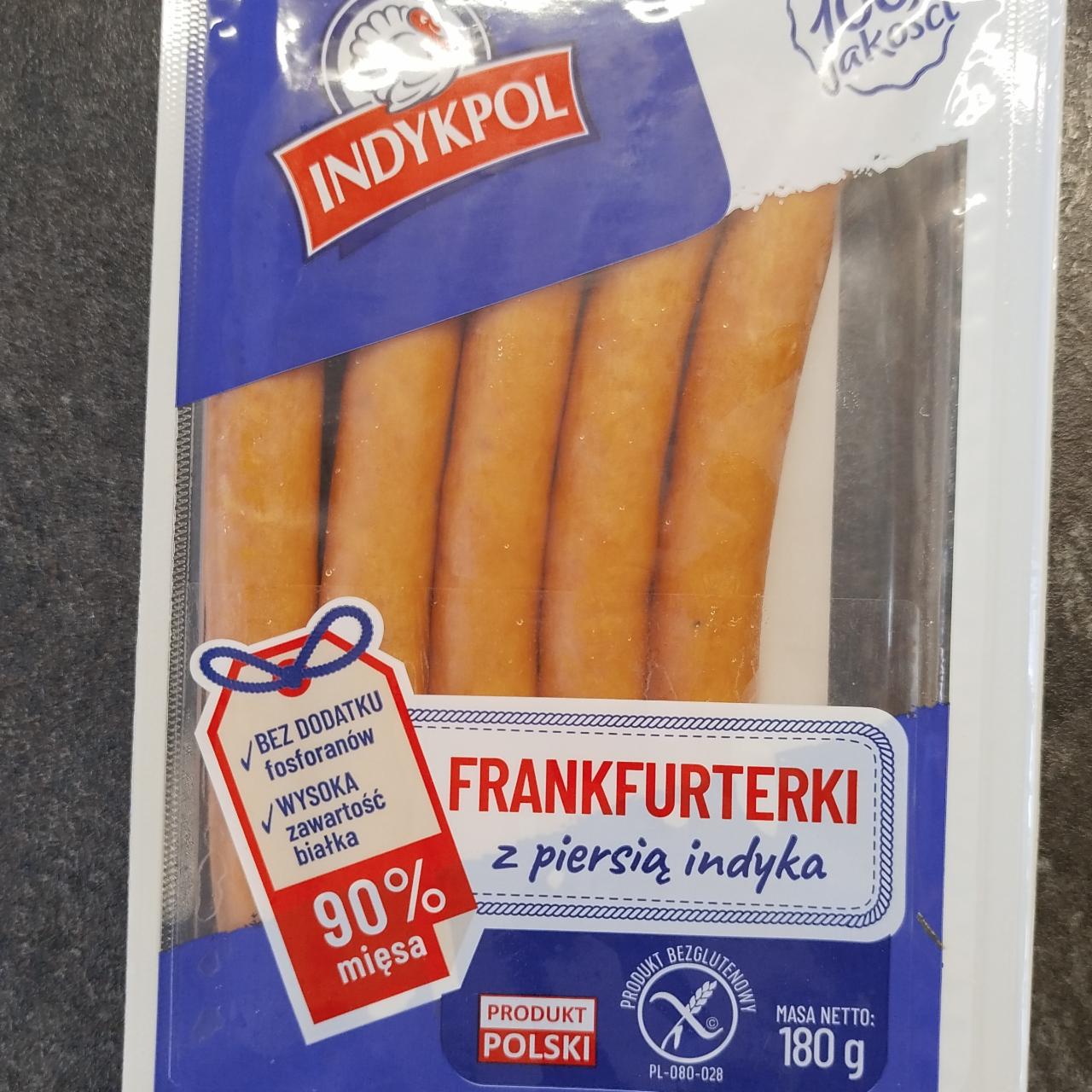 Zdjęcia - Indykpol Bianka Frankfurterki z piersią indyka 180 g
