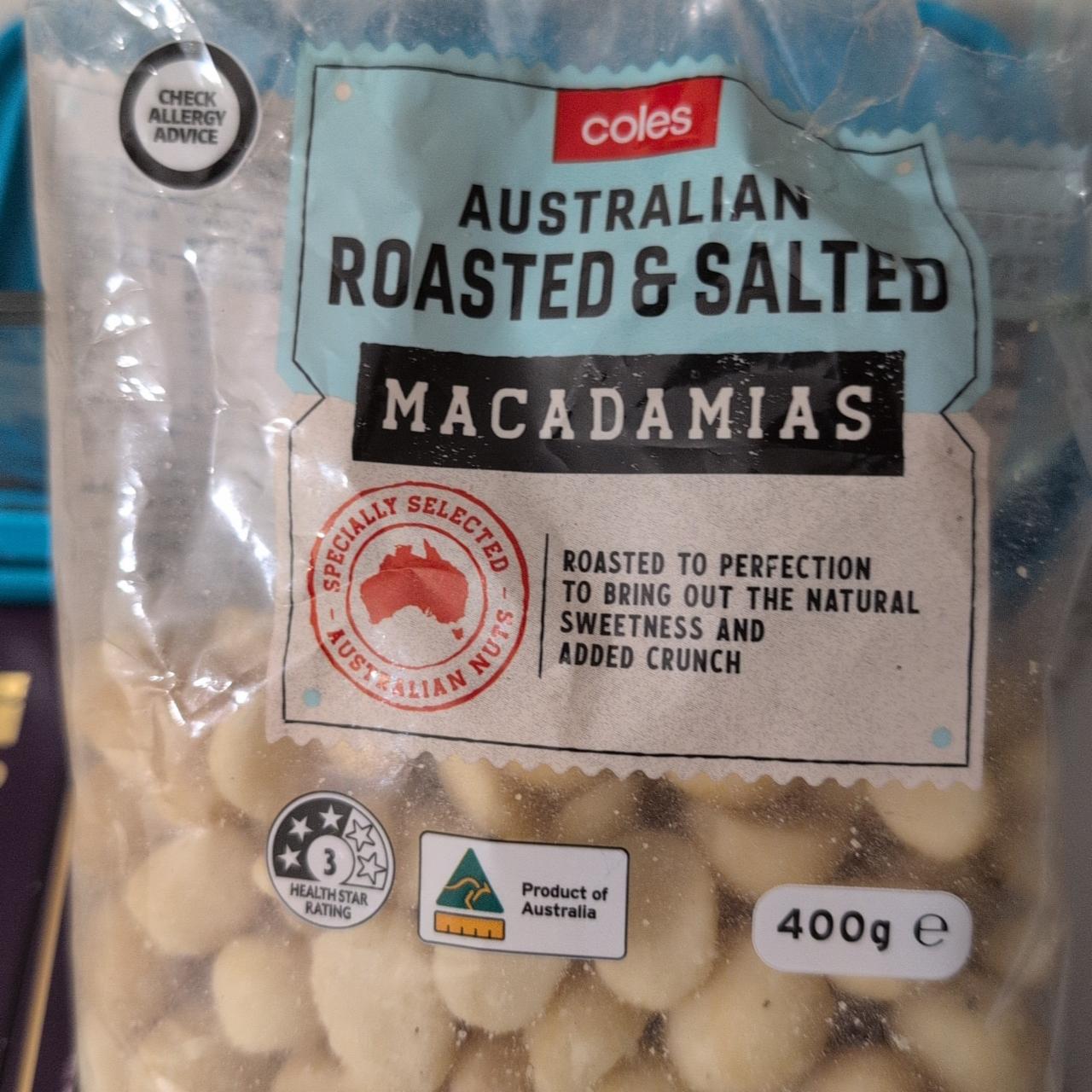 Zdjęcia - Australian roasted & salted macadamias Coles