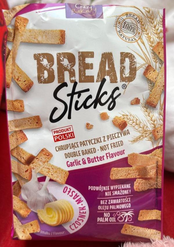 Zdjęcia - Bread sticks garlic & butter flavor Crazy Bakery