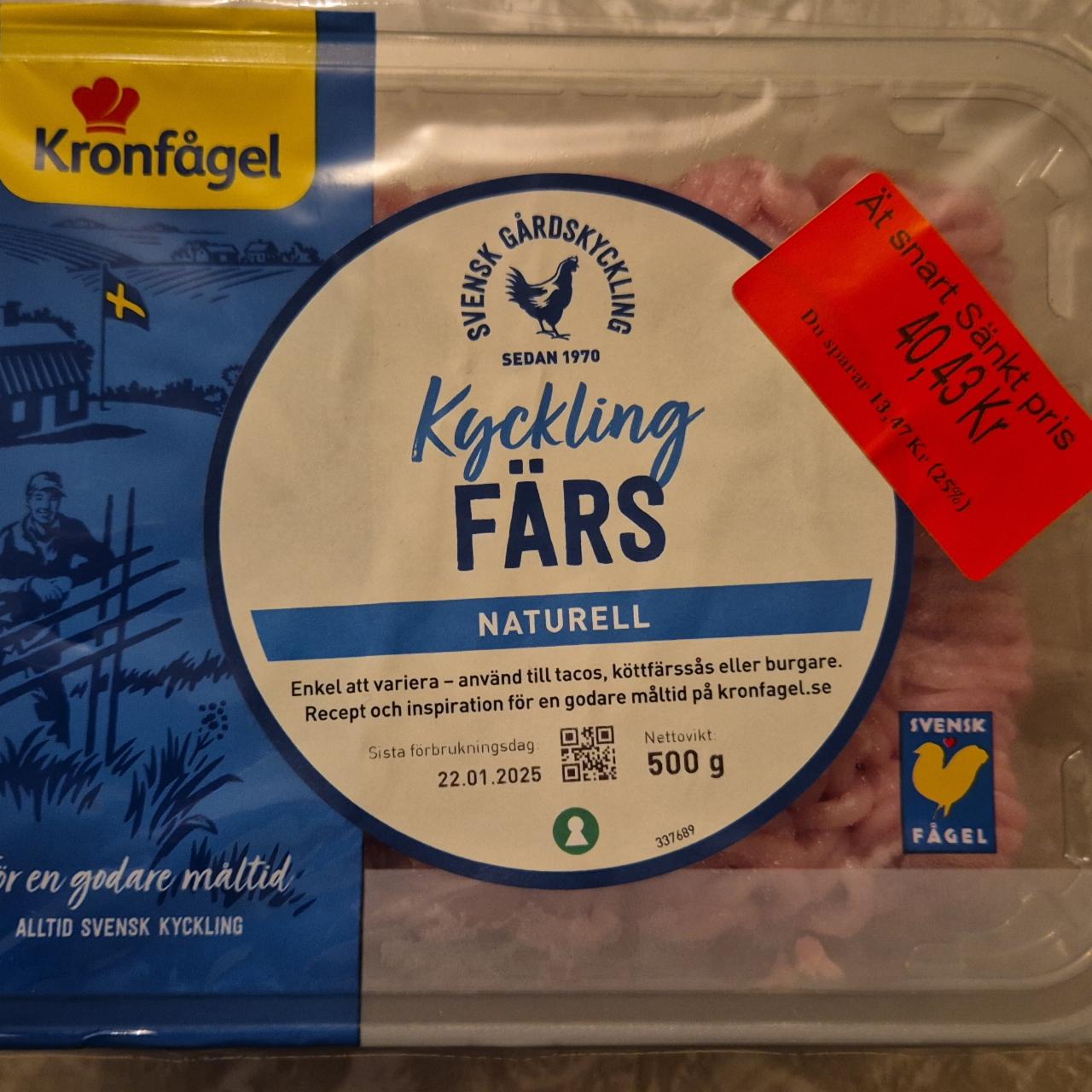 Zdjęcia - Kyckling färs naturell Kronfågel