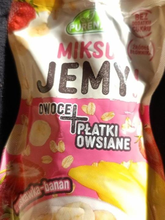 Zdjęcia - Miksu Jemy! Owoce i płatki owsiane truskawka banan Purena