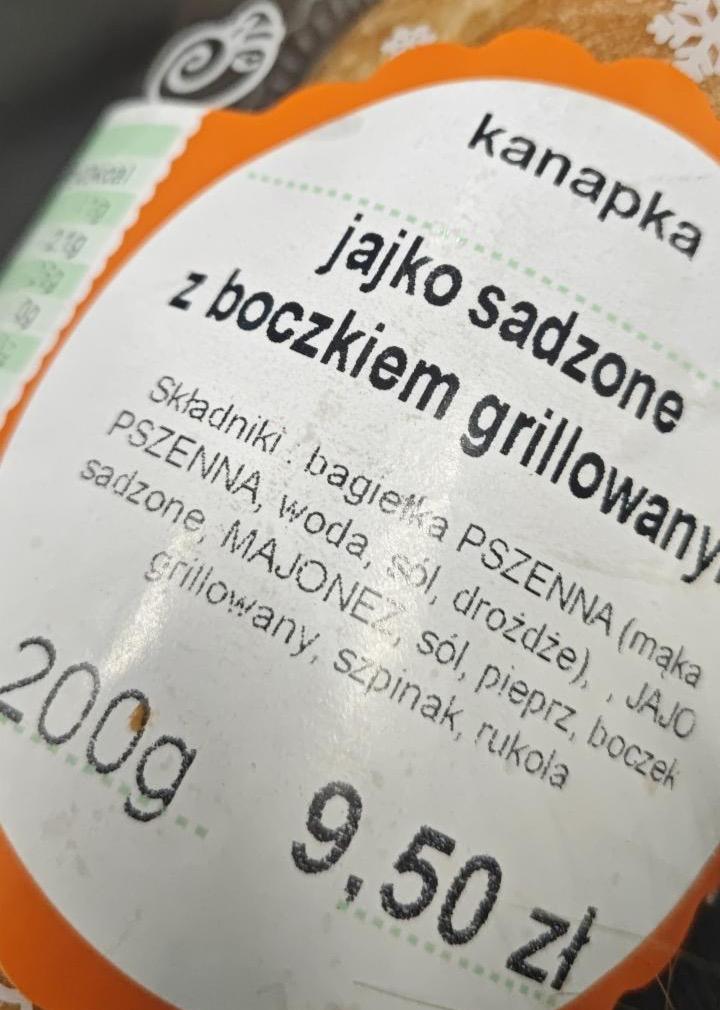 Zdjęcia - Kanapka jajko sadzone z boczkiem grillowanym Ślimak