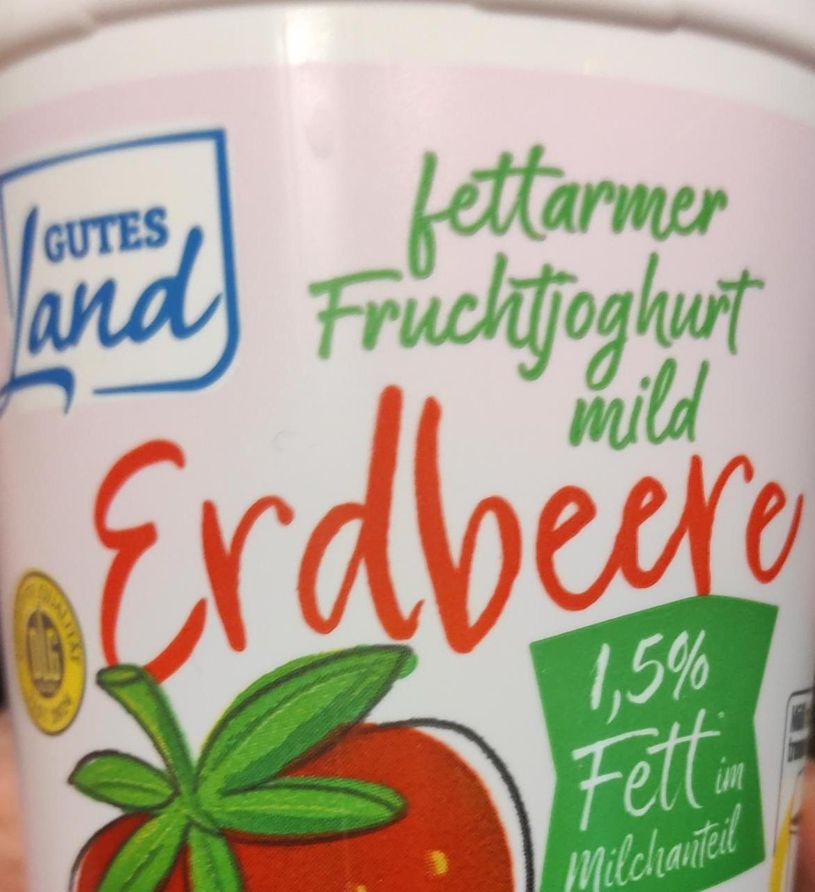 Zdjęcia - Fettarmer fruchtjoghurt mild erdbeere Gutes Land