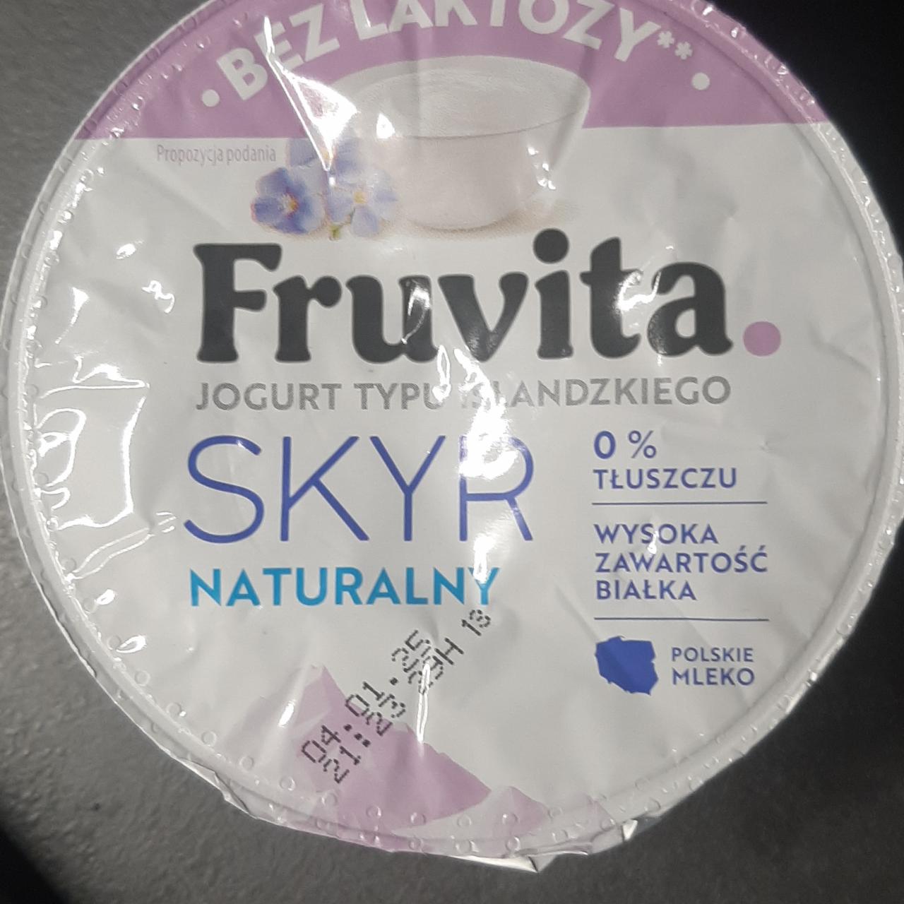 Zdjęcia - Skyr naturalny jogurt typu islandzkiego bez laktozy FruVita