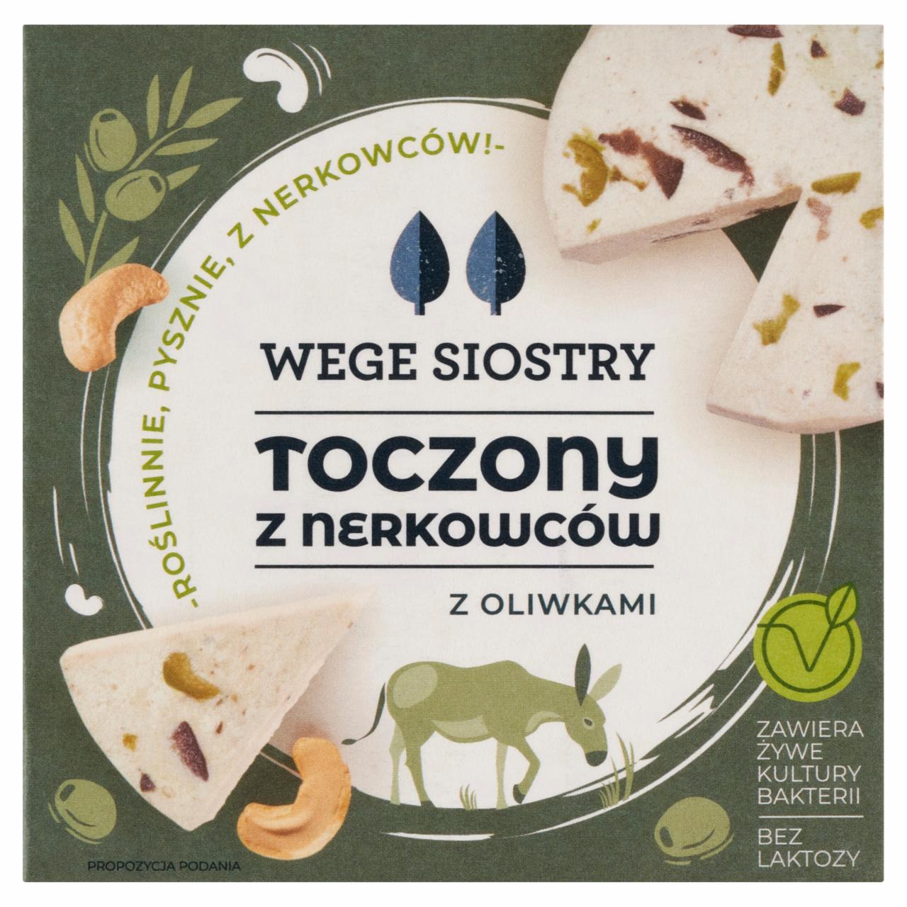 Zdjęcia - Wege Siostry Roślinna alternatywa dla sera toczony z nerkowców z oliwkami 140 g