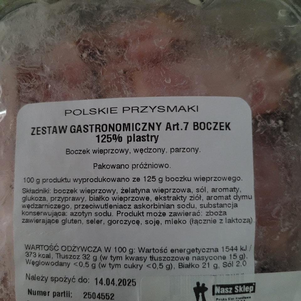 Zdjęcia - Zestaw gastronomiczny art 7 boczek 125% plastry Polskie Przysmaki