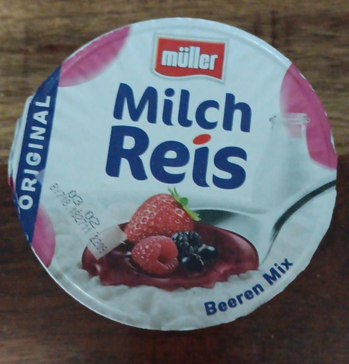 Zdjęcia - Milch reis beeren mix Müller