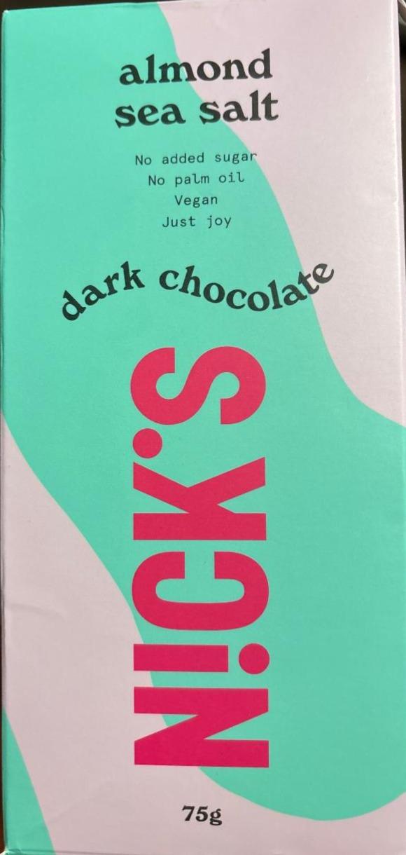 Zdjęcia - Dark chocolate almond sea salt N!ck's