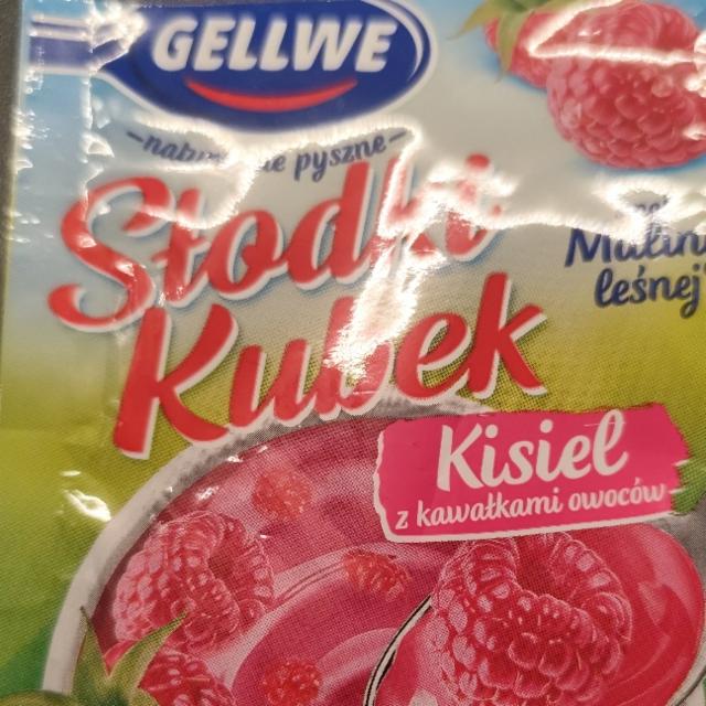 Zdjęcia - Słodki kubek kisiel z kawałkami owoców smak malinowy Gellwe