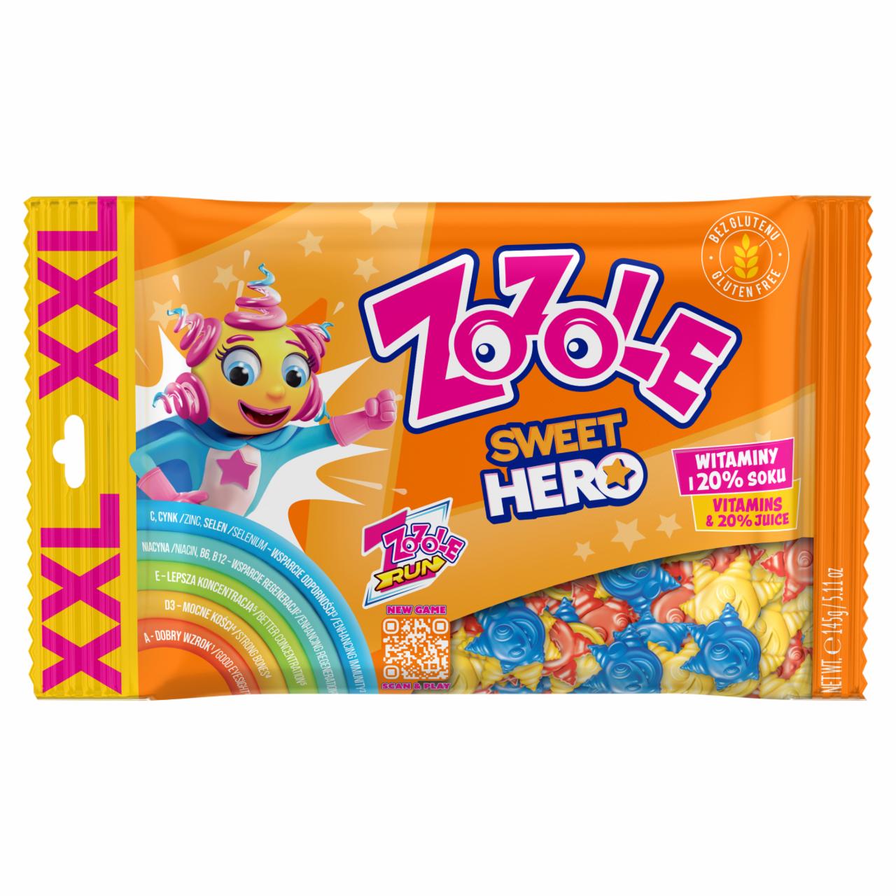 Zdjęcia - Zozole Sweet Hero Mix żelków o smaku wiśniowym truskawkowym marakui i pomarańczy 145 g