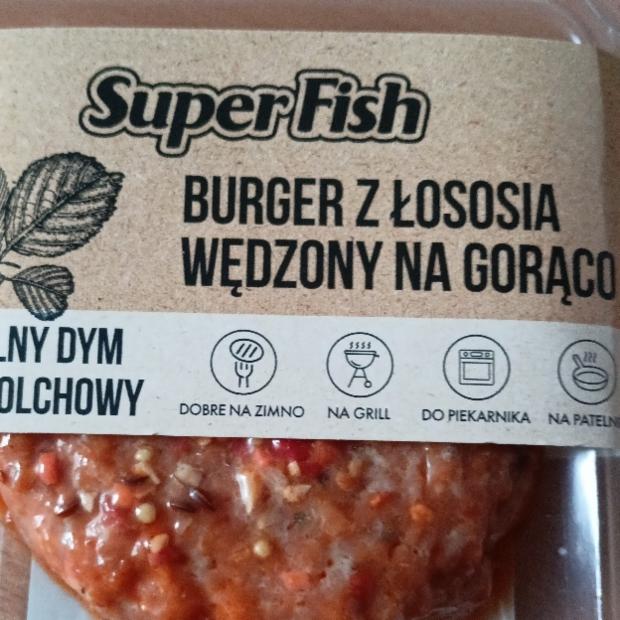 Zdjęcia - SuperFish Burger z łososia wędzony na gorąco z przyprawą paprykową 170 g