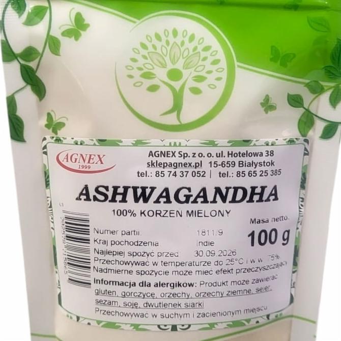 Zdjęcia - Ashwaganda 100% korzeń mielony Agnex