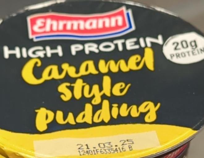 Zdjęcia - High protein caramel style pudding Ehrmann