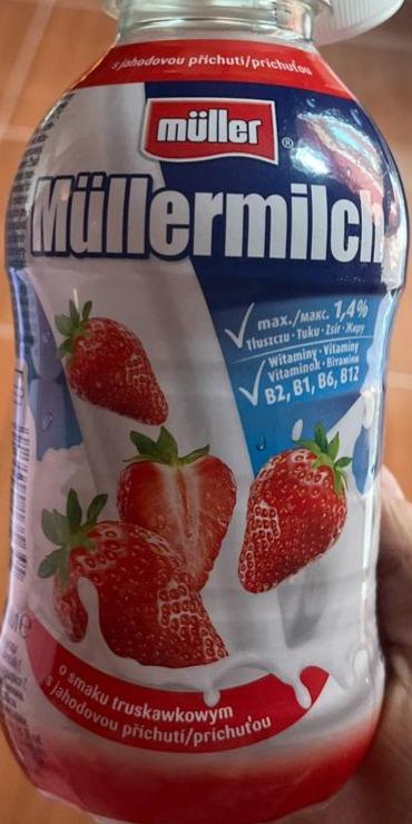 Zdjęcia - Müllermilch o smaku truskawkowym Müller