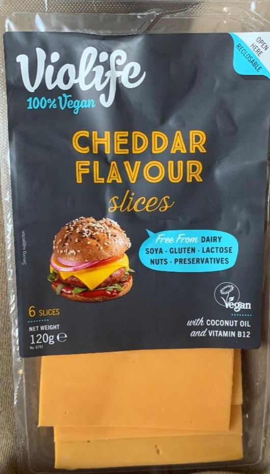 Zdjęcia - Cheddar flavour slices 100% vegan Violife