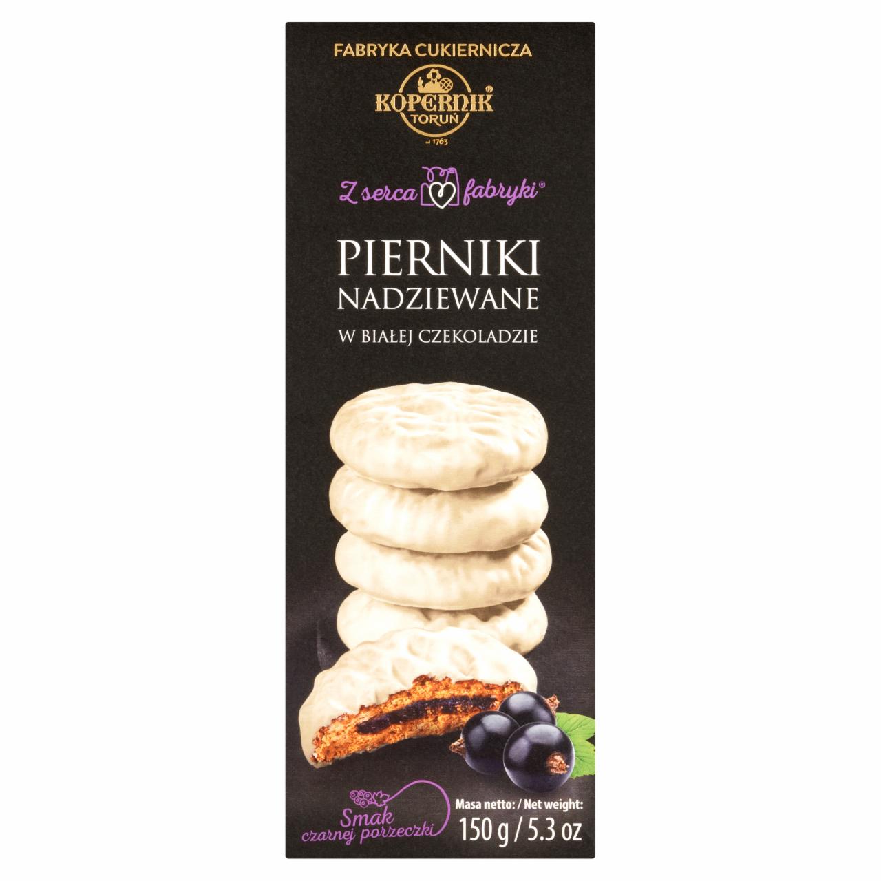 Zdjęcia - Kopernik Z serca fabryki Pierniki nadziewane w białej czekoladzie smak czarnej porzeczki 150 g
