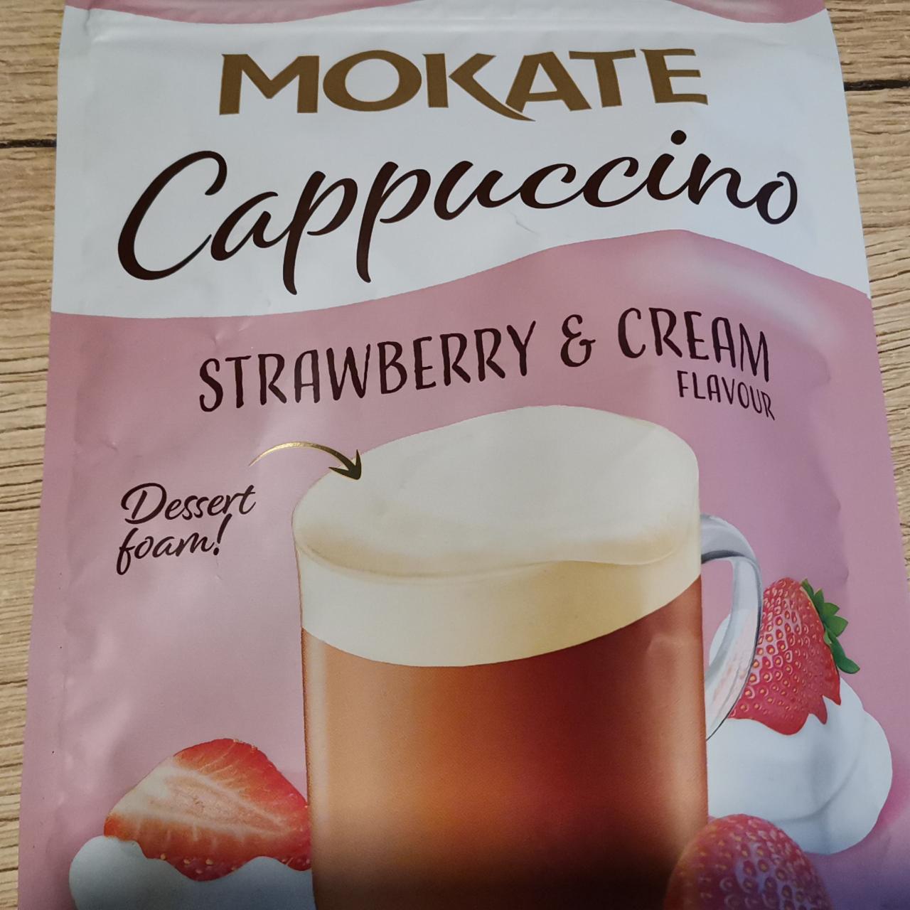 Zdjęcia - Mokate Cappuccino o smaku truskawki w śmietance 110 g