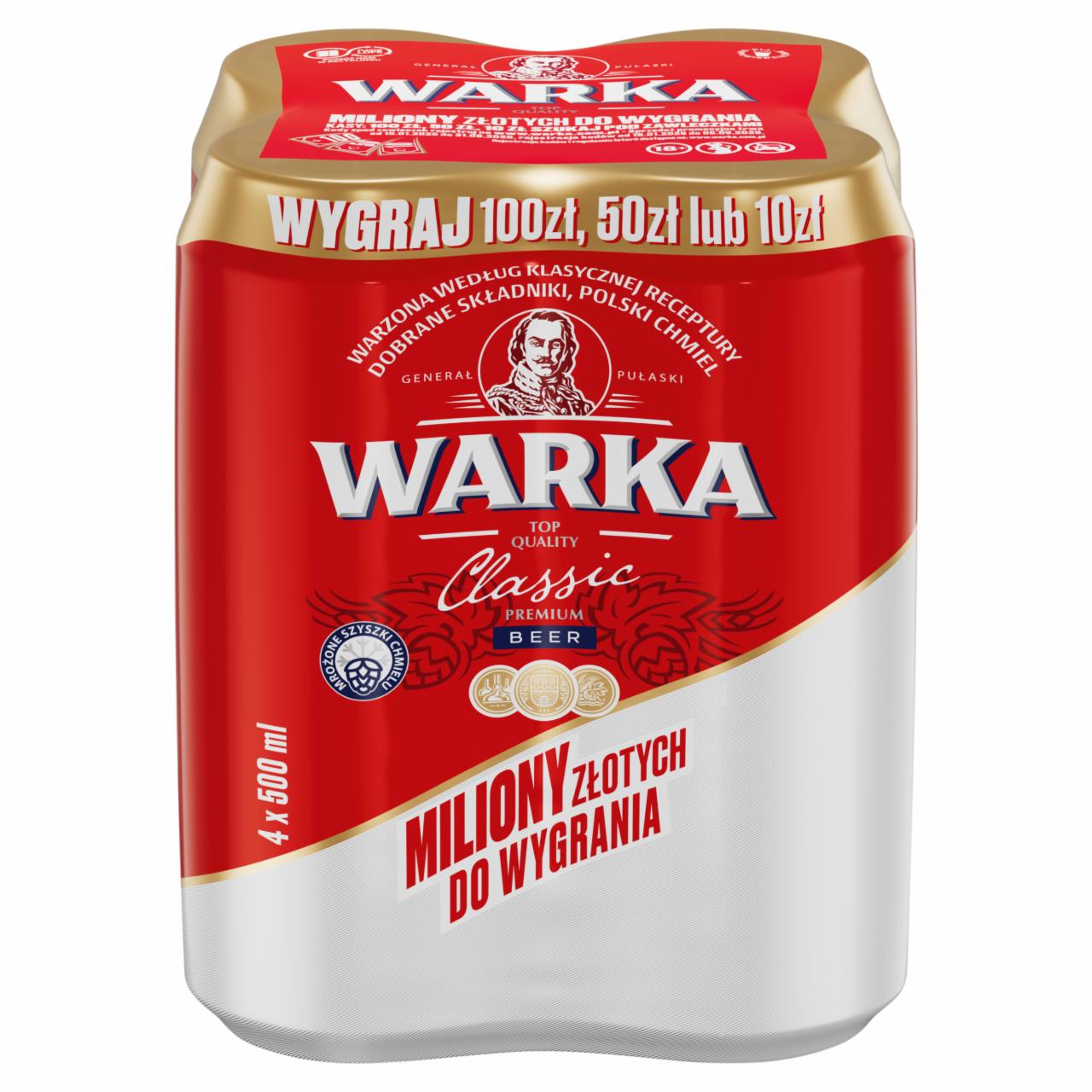 Zdjęcia - Warka Classic Piwo jasne 4 x 500 ml