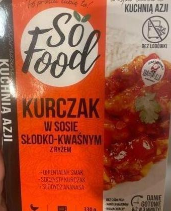 Zdjęcia - Kurczak w sosie słodko-kwaśnym z ryżem So Food