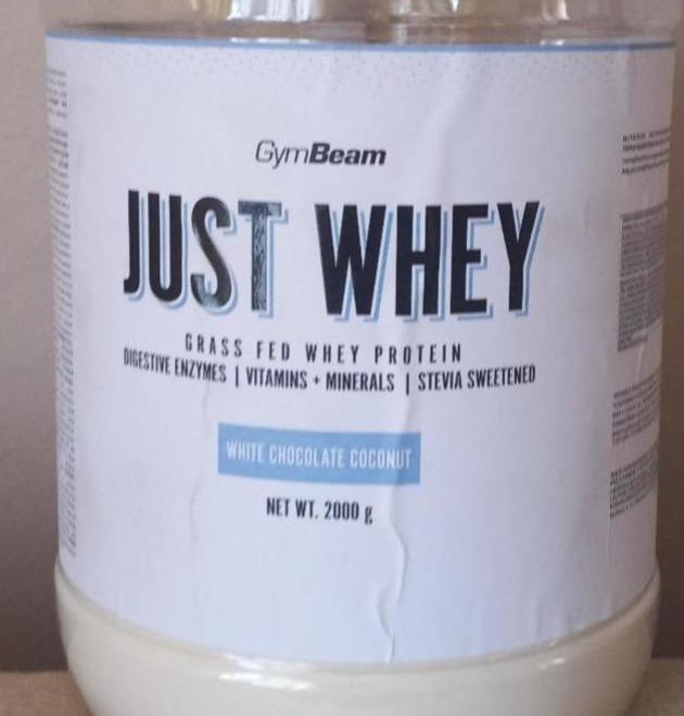 Zdjęcia - Just whey grass fed whey protein white chocolate coconut GymBeam