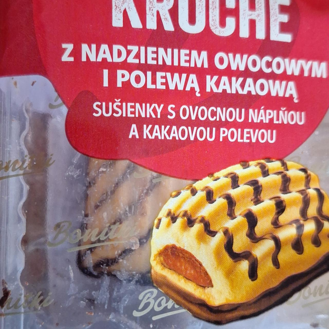 Zdjęcia - Bonitki kruche ciasteczka z nadzieniem owocowym i polewą kakaową
