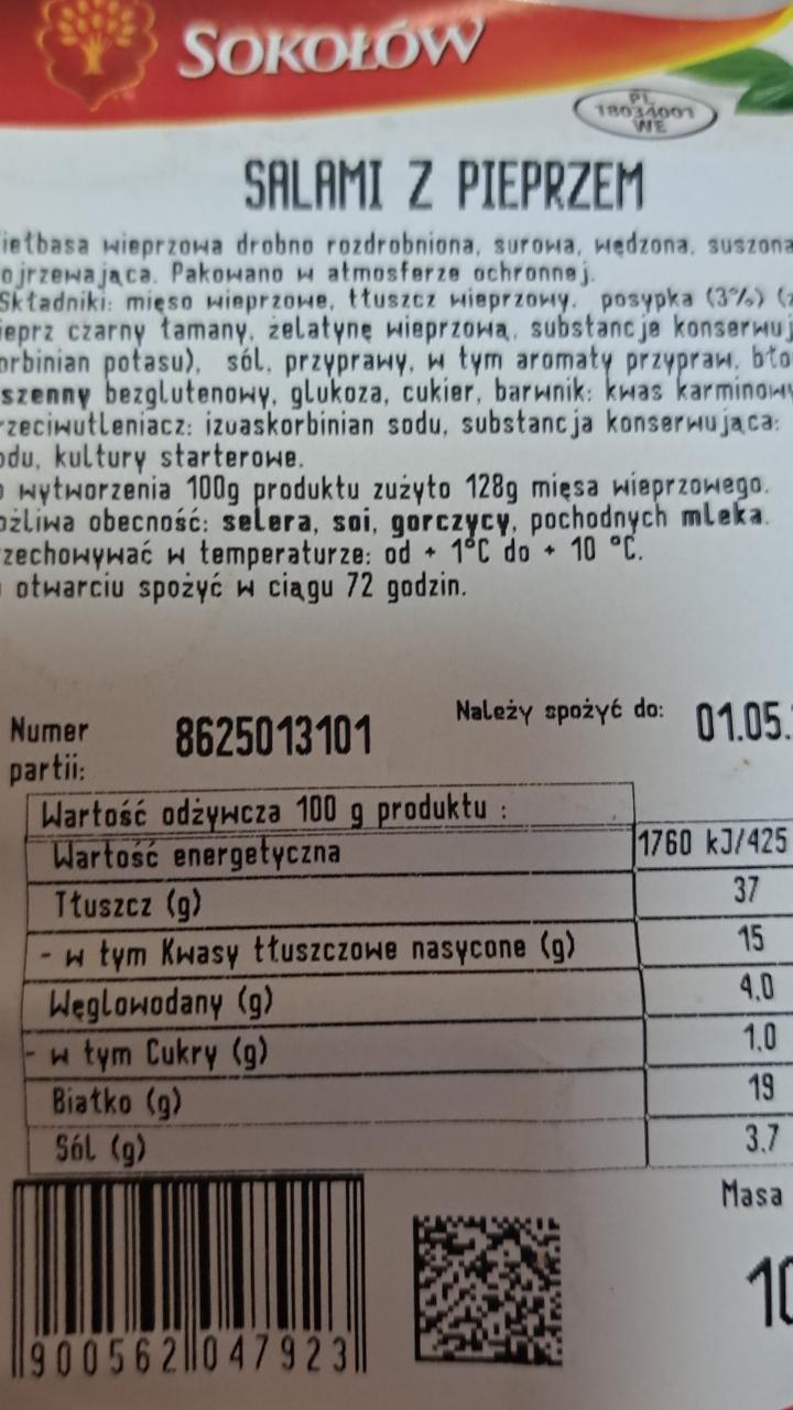 Zdjęcia - Salami z pieprzem Sokołów
