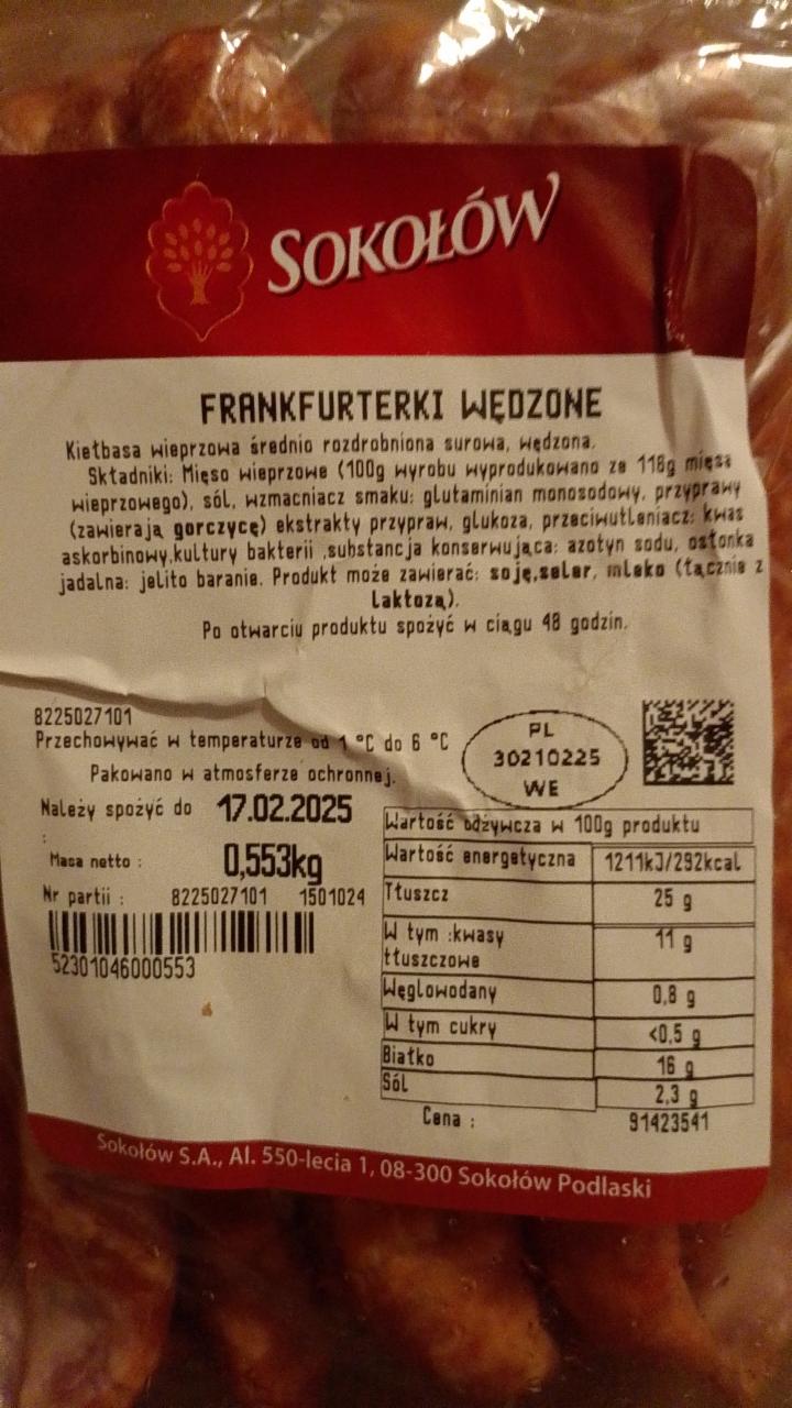 Zdjęcia - Frankfuterki wędzone Sokołów