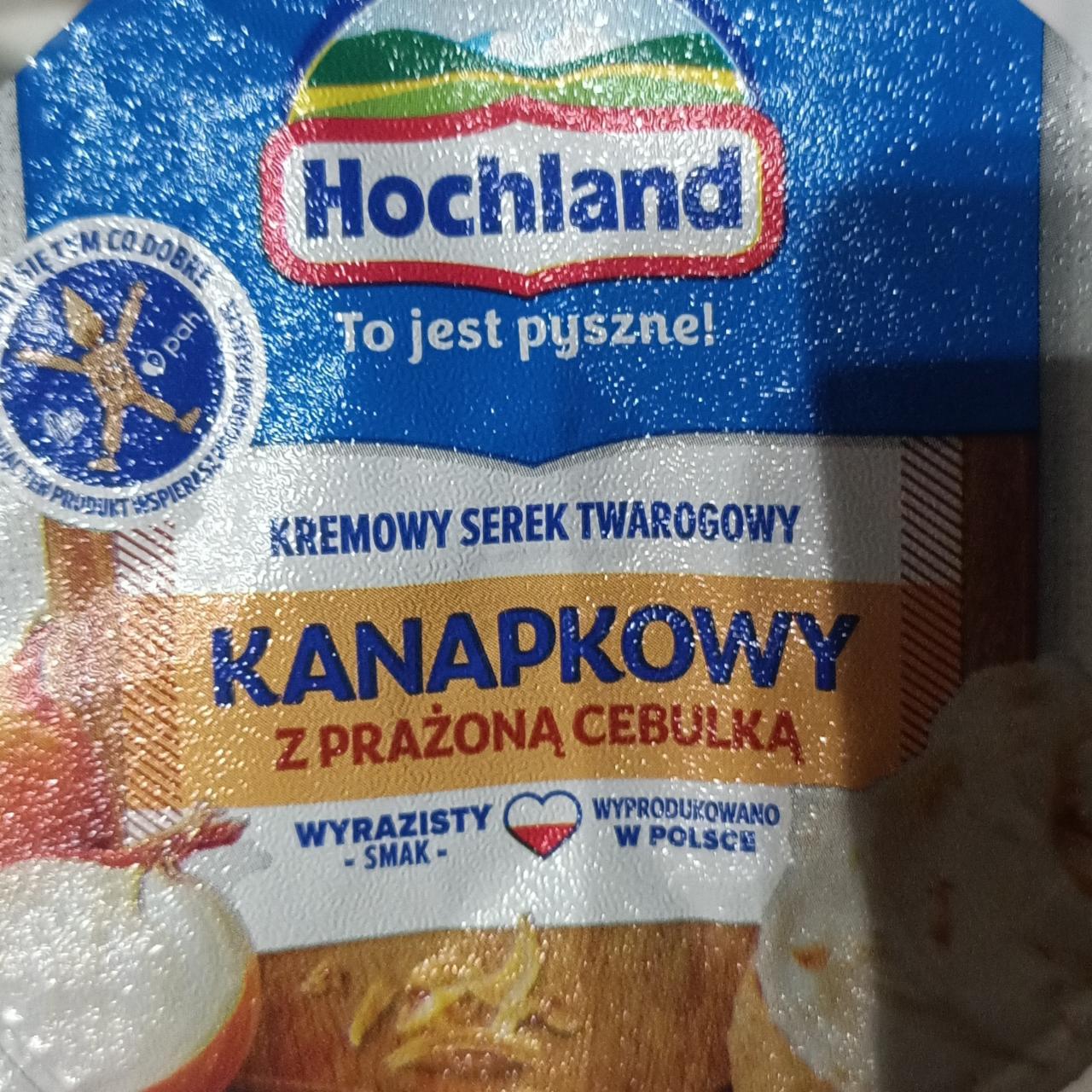 Zdjęcia - Hochland Kremowy serek twarogowy kanapkowy z prażoną cebulką 130 g