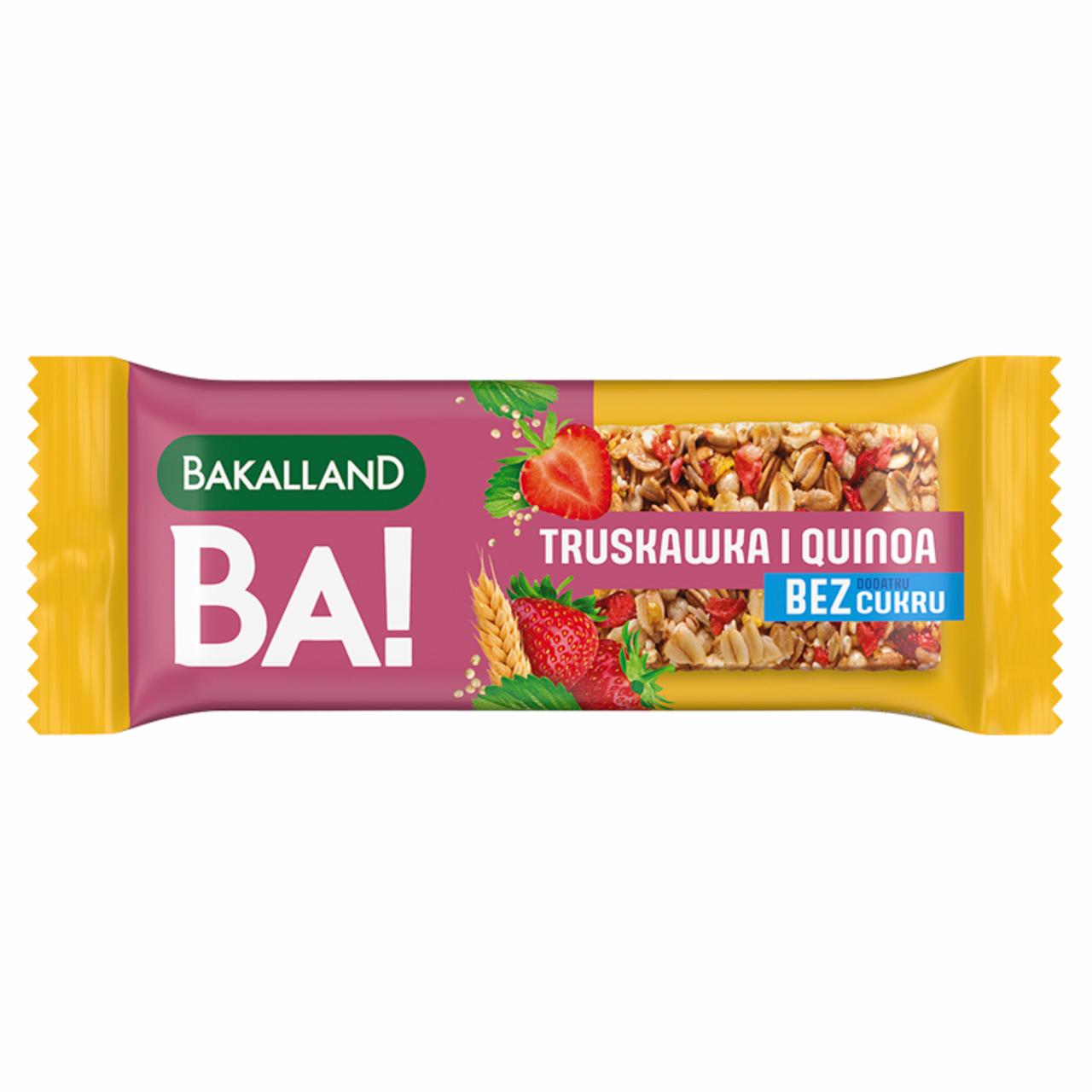 Zdjęcia - Bakalland Ba! Baton zbożowy truskawka i quinoa 30 g