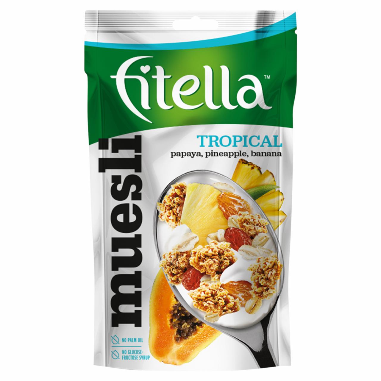 Zdjęcia - Fitella Musli chrupkie tropikalne z papają ananasem bananem i nasionami chia 50 g