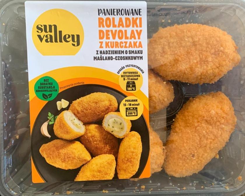 Zdjęcia - Panierowane roladki devolay z kurczakiem z nadzieniem o smaku maślano czosnkowym Sun Valley