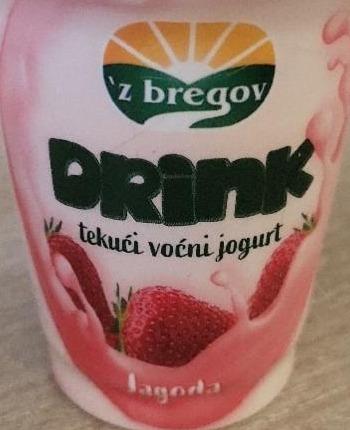 Zdjęcia - Drink tekuci vocni jogurt jagoda 'z bregov