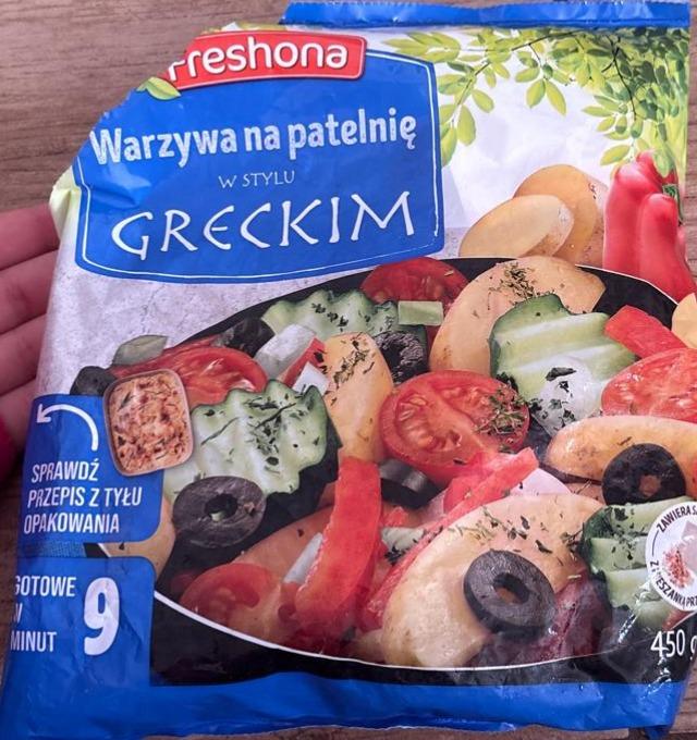 Zdjęcia - Warzywa na patelnie w stylu greckim Freshona