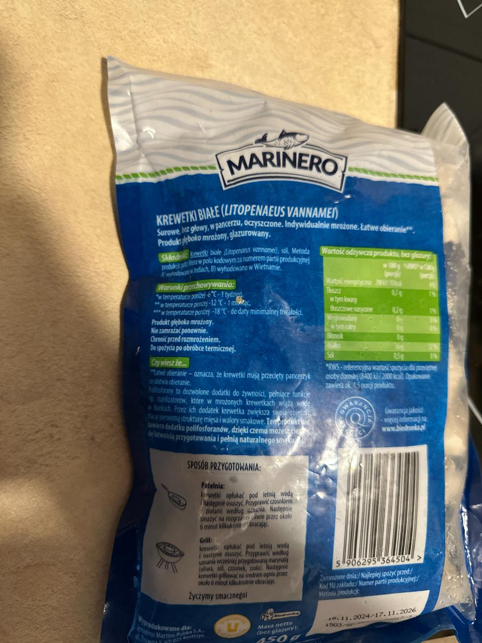 Zdjęcia - Krewetki białe blanszowane vannamei Marinero