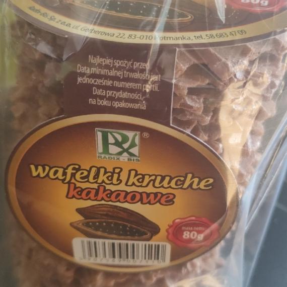 Zdjęcia - Wafelki kruche kakaowe Radix-bis