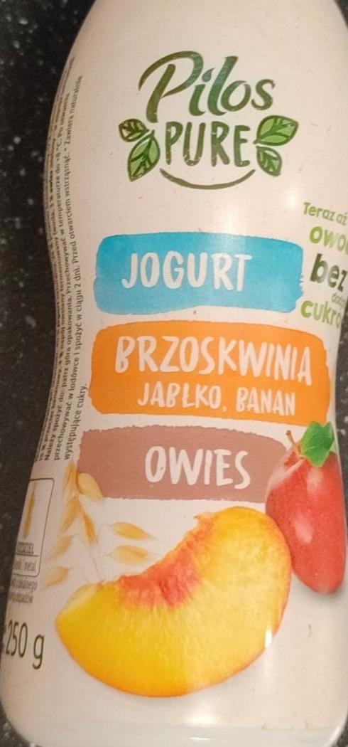Zdjęcia - Jogurt brzoskwinia jabłko banan owies Pilos Pure